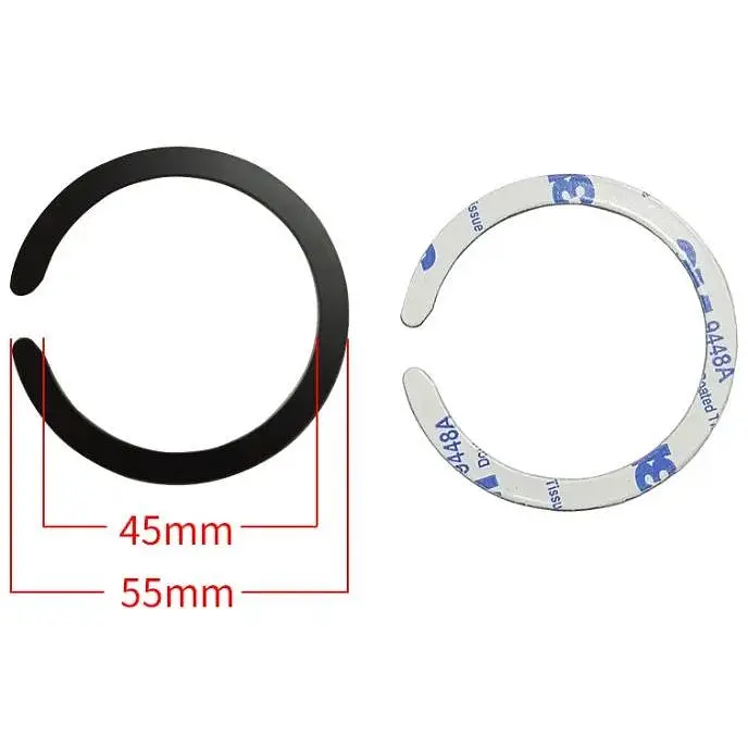 Стальная пластина DK для MagSafe Ring на скотче (Кольцо С / black) - фото 2