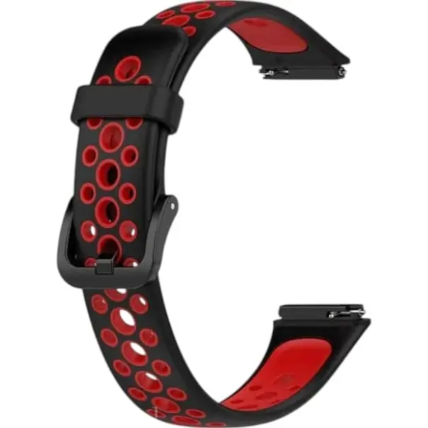 Ремешок Becover Vents Style для Huawei Band 7/Honor Band 7 Black-Red (709440) - фото 1