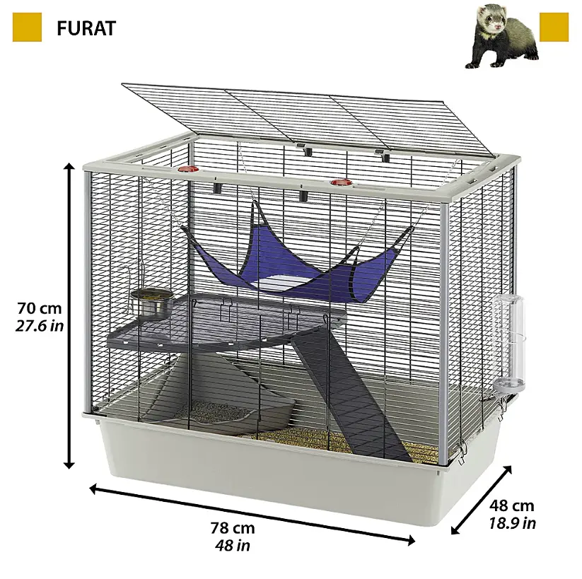 Клітка для тхорів, шиншил та щурів Ferplast Furat 78x48x70 см 57059814 - фото 2