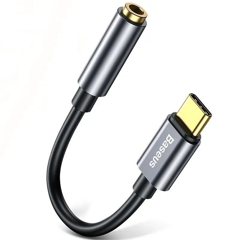 Перехідник Baseus L54 Type-C to 3.5mm (CATL54) Сірий - фото 3