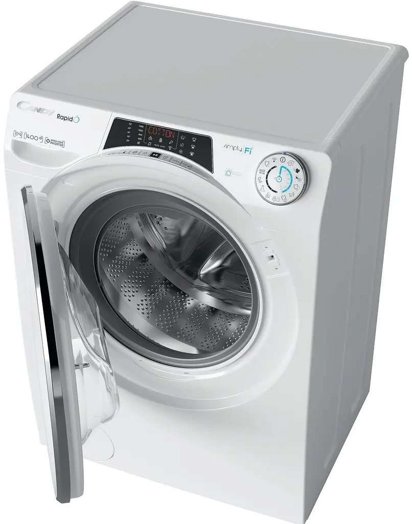 Пральна машина Candy з фронтальним завантаженням RO14116DWMCE-S, 11кг, 1400, A+++, Пара, 60см, Дисплей, Інвертор, Wi-Fi + Bluetooth, Білий (RO14116DWMCE-S) - фото 6
