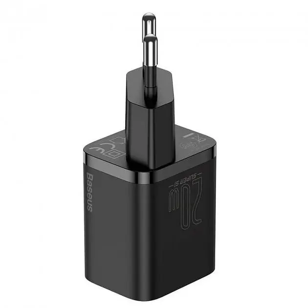 Мережевий зарядний пристрій Baseus 20W Super PD Charger + Cable USB-C to Lightning Black (TZCCSUP-B01) [54134] - фото 3
