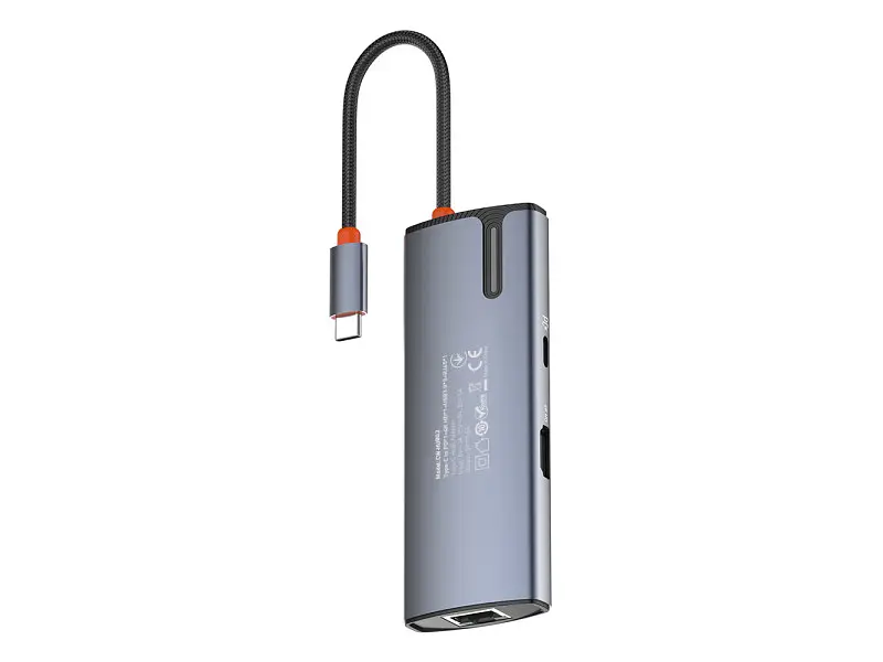 Мультипортовий адаптер ColorWay USB-C to 3xUSB-A 3.0 HDMI 4K RJ-45 USB-C PD 100W Dark Grey (CW-HUB02) - фото 9