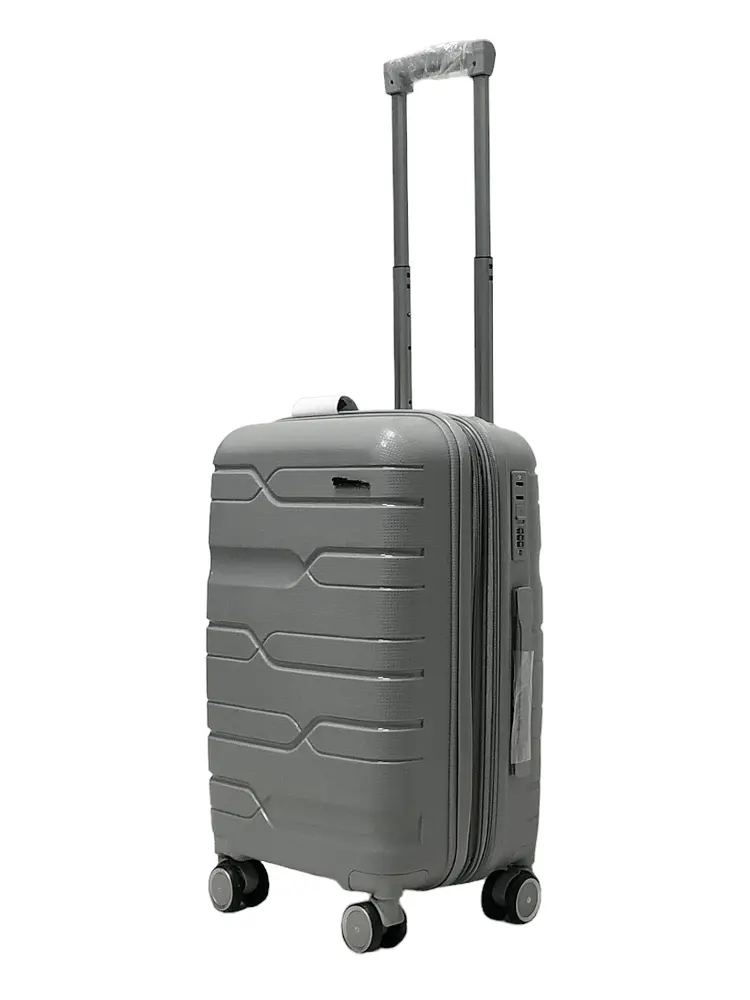 Валіза маленька S поліпропілен Milano bag 0306 56×35×24см 33л Срібна - фото 2