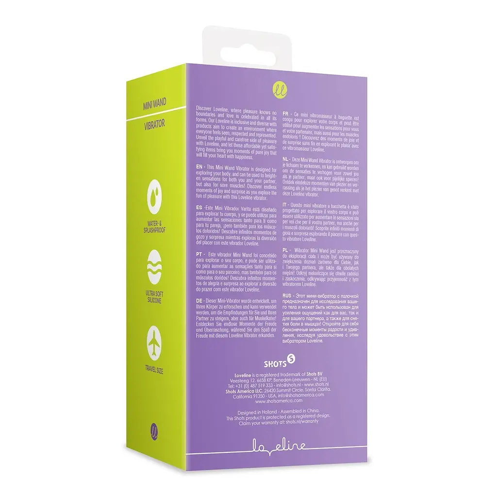 Міні-вібратор Loveline Mini Wand, 11.4 см (фіолетовий) - фото 10