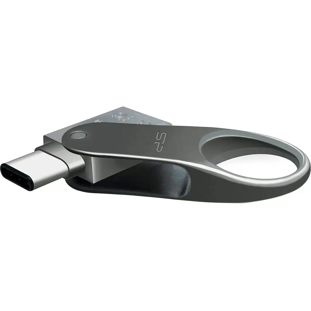 USB флеш-накопичувач Silicon Power Mobile C80 64GB USB-A 3.2 Gen 1 / USB-C Silver (SP064GBUC3C80V1S) [134403] - фото 4