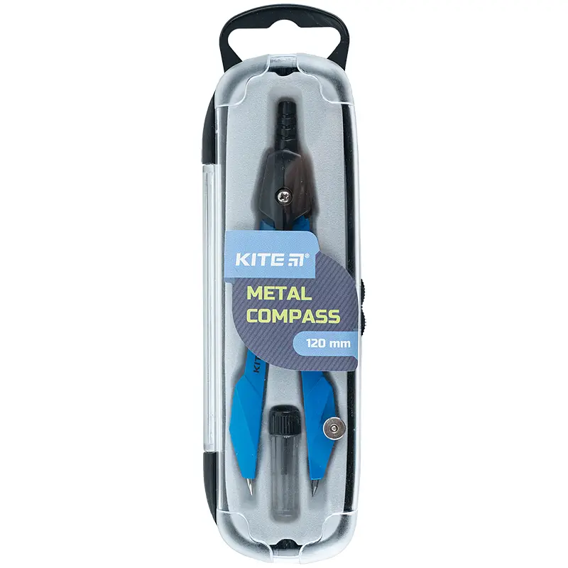 Циркуль металевий + грифель Kite Techno синій 120 мм (K24-414-02) - фото 2