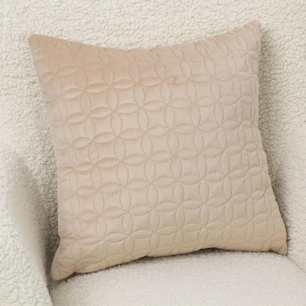 Наволочка декоративна ТЕП Velour Мозаїка 45х45 см золотий беж (2-05175_36292) - фото 2