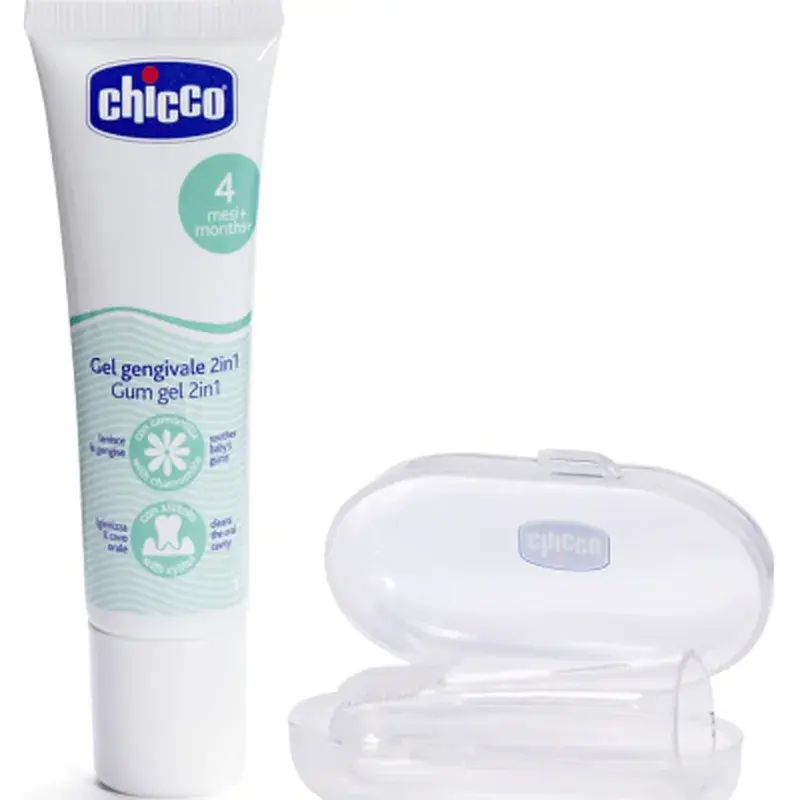 Дитяча зубна паста Chicco Набір: гель для ясен 2в1+ зубна щітка-масажер (11262.00) - фото 3