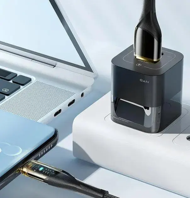 Кабель Essager USB Type-C to USB Type-A PD QC 7A Cable 100W 2м, чорний (EXCT-XJA01-P) - фото 5