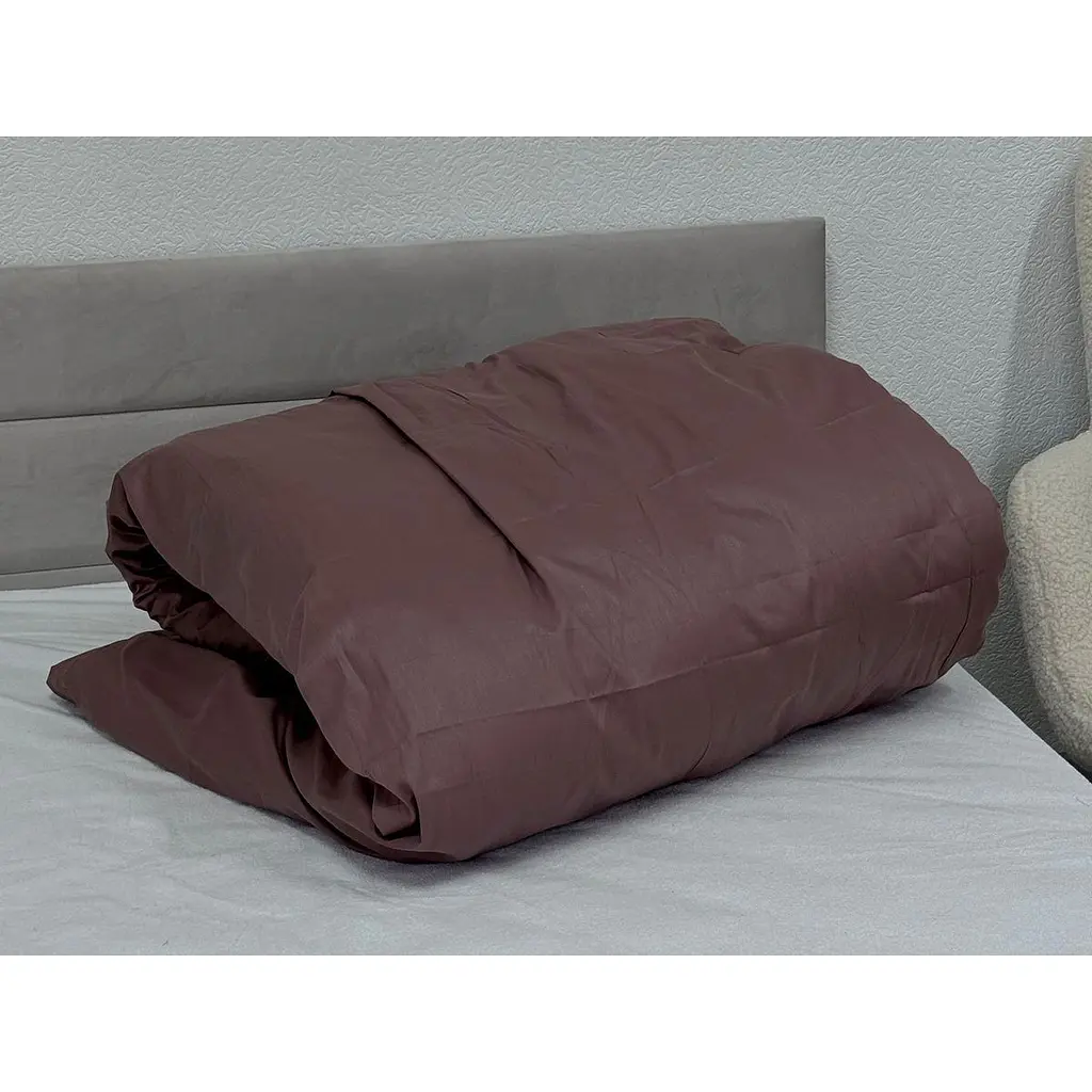 Підковдра Ecotton Stucco сатин 180х215 см коричнева (24772) - фото 2