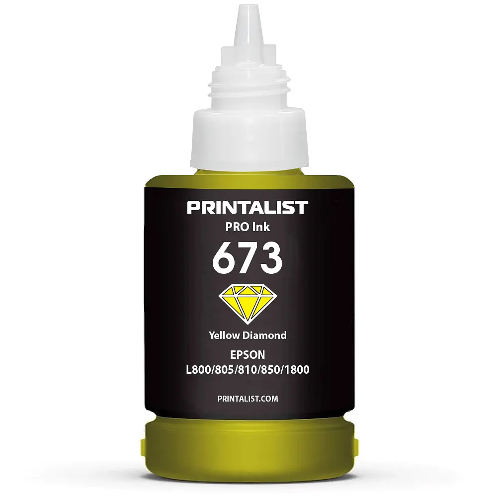 Чорнило PRINTALIST 673 для Epson L800 140г Yellow водорозчинне (PL673Y) - фото 3
