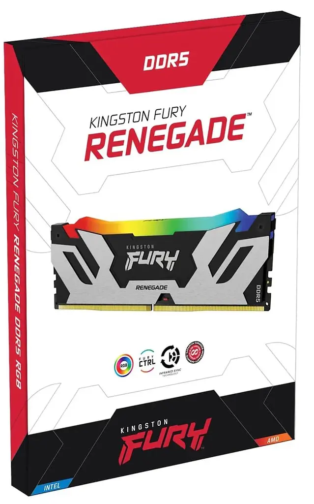 Модуль пам'яті Kingston Fury DDR5 32GB (2x16) 8000MHz Renegade Silver/Black RGB XMP (KF580C38RSAK2-32) - фото 4