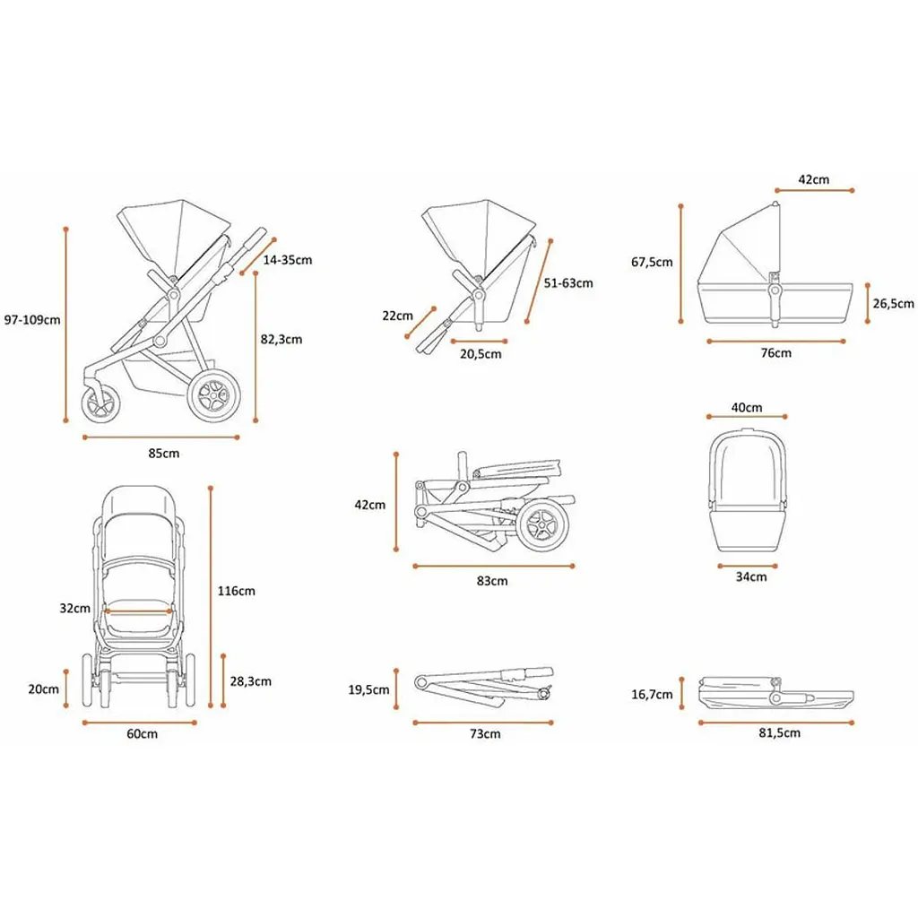 Детская коляска Thule Sleek Aluminum/Navy Blue [11000010] [107631] - фото 13