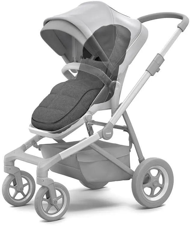 Теплий конверт-накидка Thule Footmuff City Grey Melange (TH 11000303) - фото 2