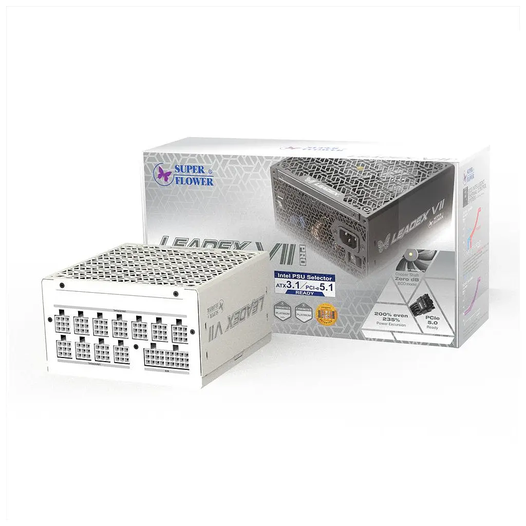 Блок живлення Super Flower 1000W LEADEX VII XP PRO SERIES WHT (SF-1000F14XP WHITE) - фото 9