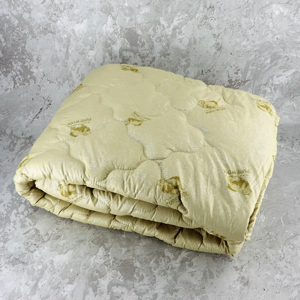 Ковдра закрита овеча вовна (Мікрофібра) PURE WOOL Двоспальна 175х210 55086 - фото 3