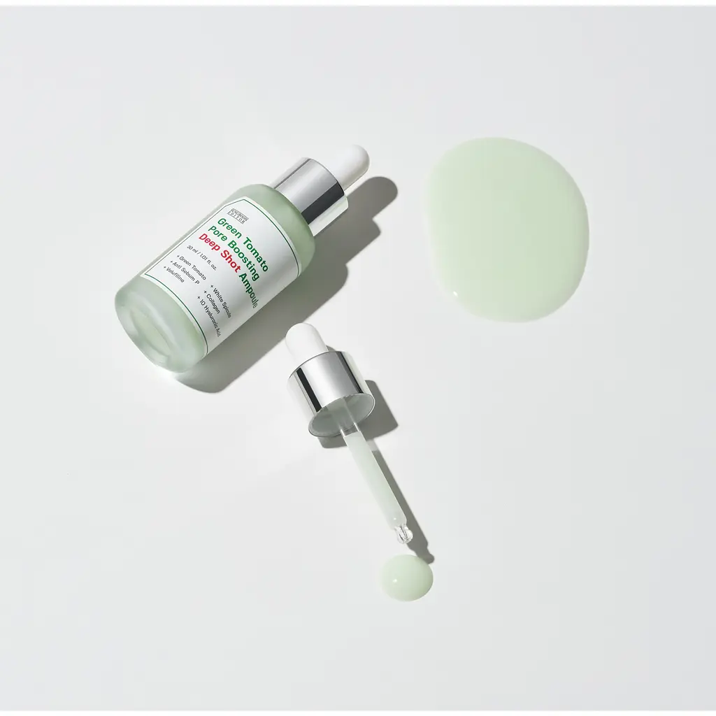 Сыворотка ампульная глубокого действия Green Tomato Pore Boosting Deep Shot Ampoule Sungboon Editor 30 мл - фото 3