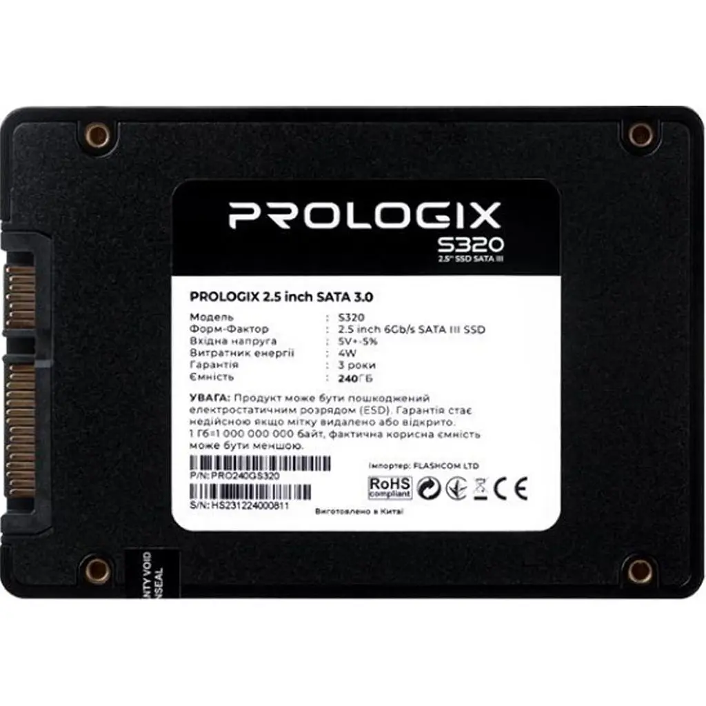 SSD накопичувач Prologix S320 240GB SATAIII TLC (PRO240GS320) [175076] - фото 2