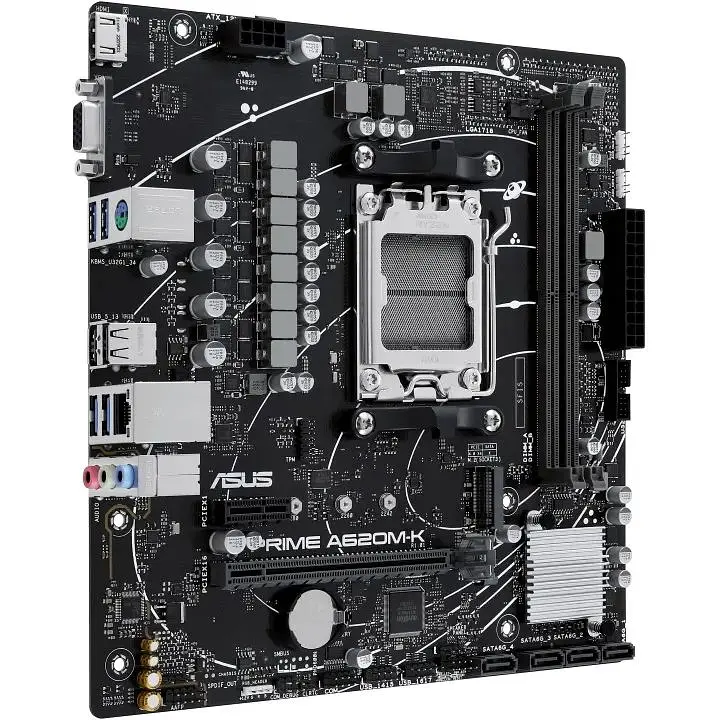 Материнська плата Asus Prime A620M-K sAM5 A620 2xDDR5 HDMI D-Sub mATX - фото 4