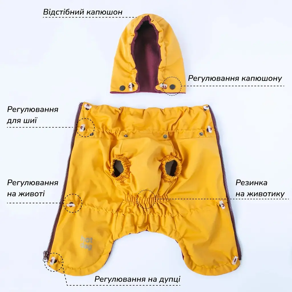 Вітровка для такс Hat-Dog куркума (S/Хлопчик) - фото 4