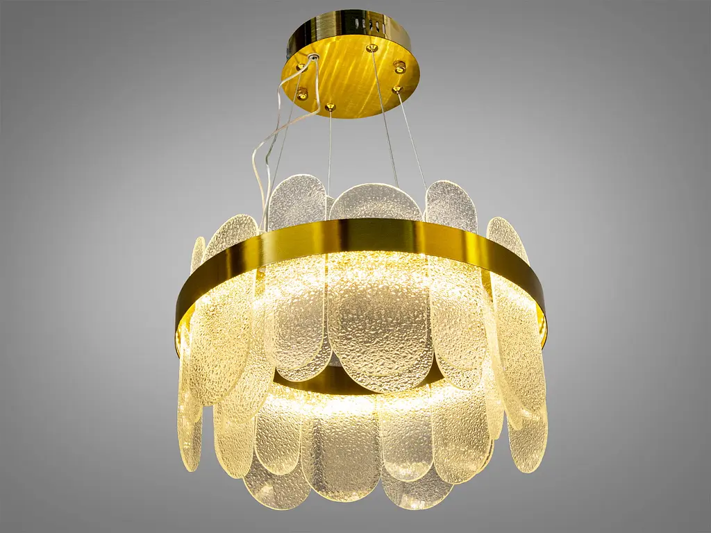 Классическая подвесная хрустальная люстра Diasha, золото, LED 120 Вт. - фото 2