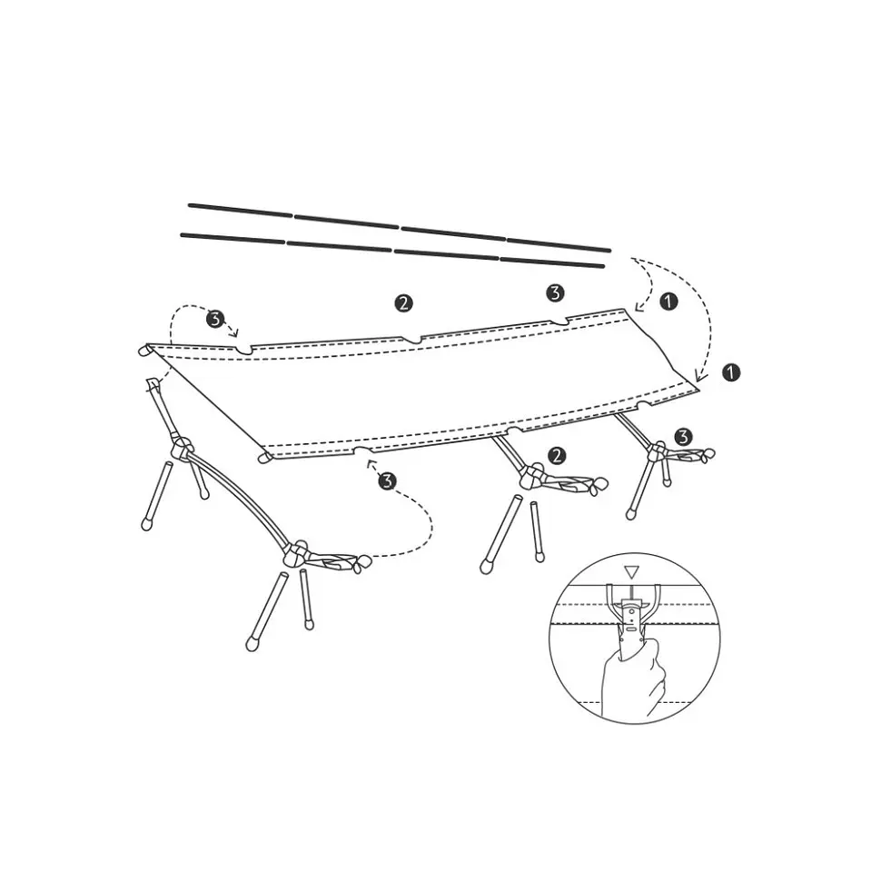 Ліжко складане Naturehike ультралегке NH19JJ006, алюміній, зелений - фото 10