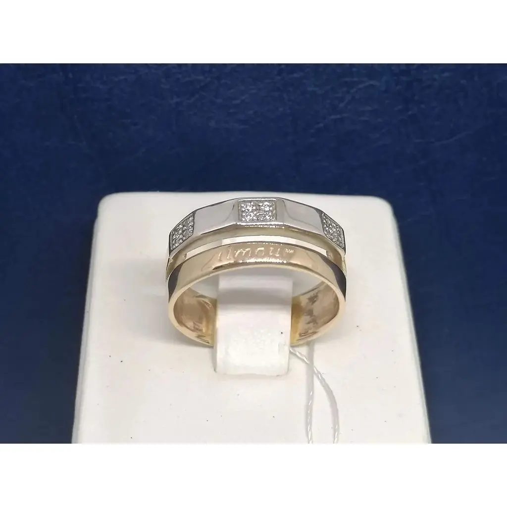 Золоте кільце Імперія золота з фіанітами. КВ469(2)І 17,5 - фото 2