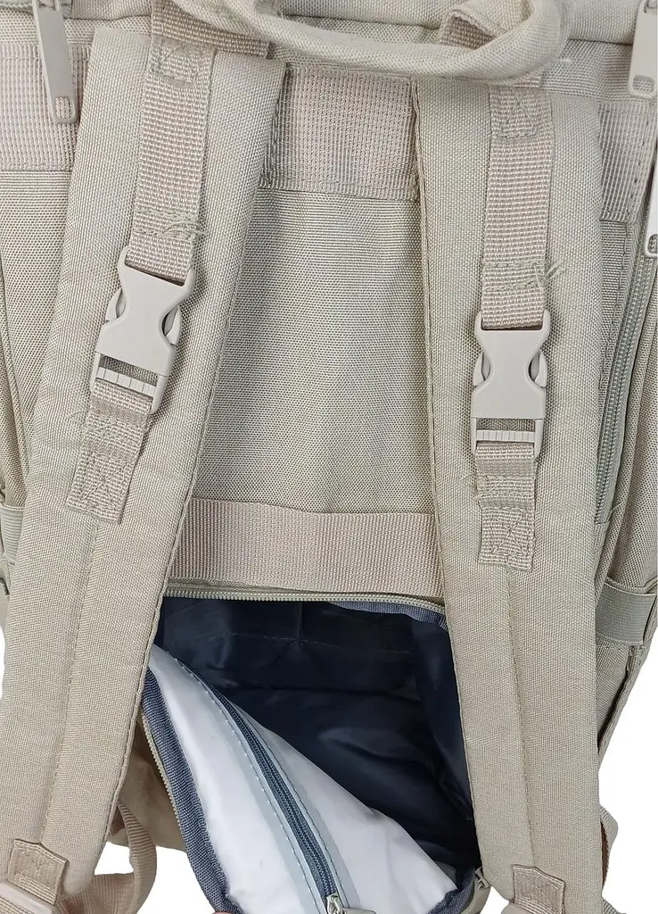 Рюкзак для мам з пелюшковими килимками Live in Style 16 л 40.5x24x19 см поліестер бежевий - фото 9