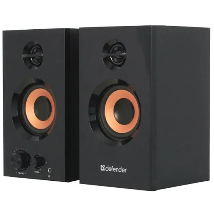 Акустичні колонки Defender Aurora S20 (2.0) 2x10W (дерево) Чорні - фото 3