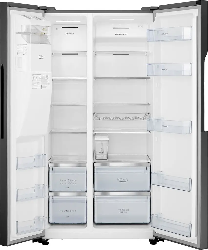 Холодильник Gorenje SBS 179x68x91см 2 двери Х- 368 л М- 167 л A++ NF Plus Инвертор диспенсер дисплей черный (NRS9EVB) - фото 3