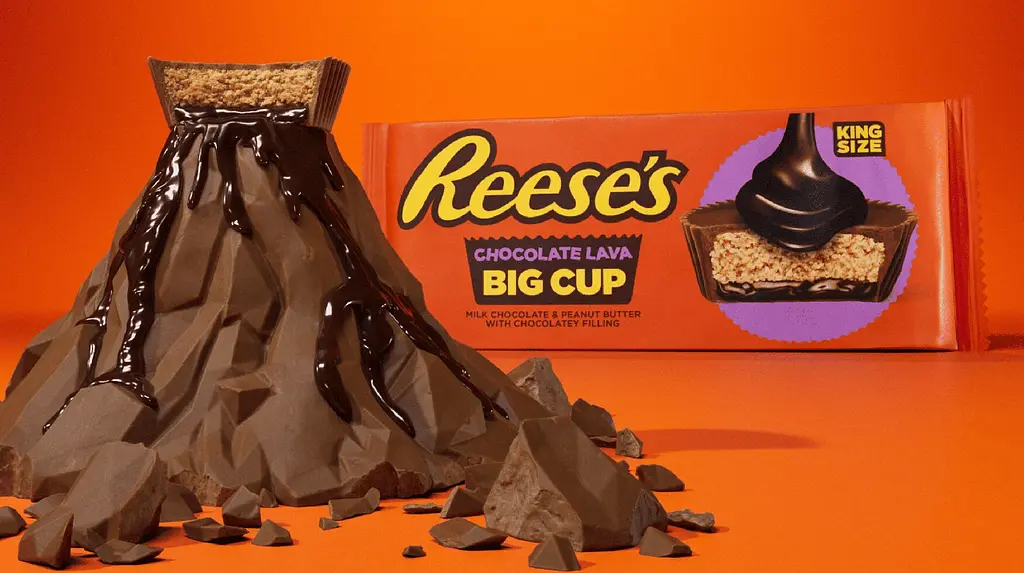 Шоколадна цукерка Reese's Big Cup Chocolate Lava Cups Candy 39г - фото 4