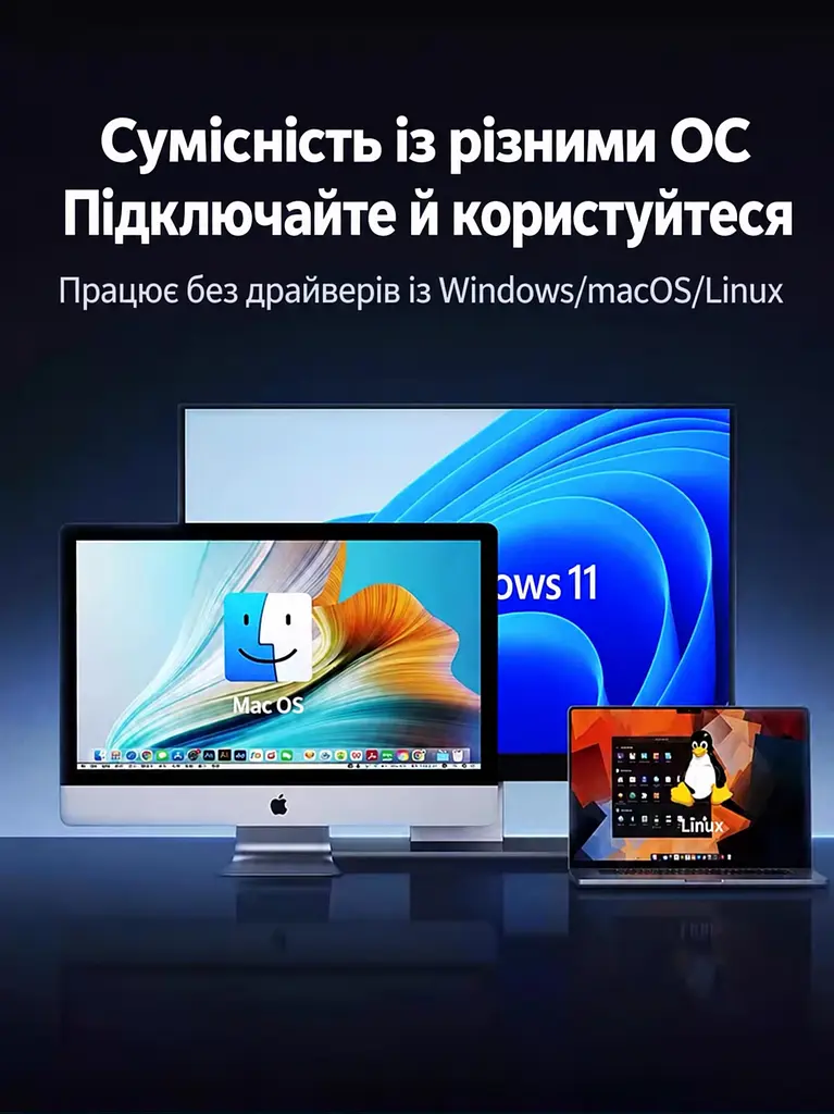 HDMI KVM-перемикач UGREEN CM664 2 ПК зі спільними монітором клавіатурою й мишею входи HDMI та USB-B 4K 60 Гц 3840 × 2160 для периферії USB 3.0 3 USB-A та 1 USB-C (35765) - фото 10