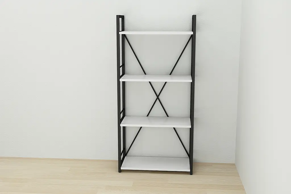 Етажерка 4/60 Ferrum-decor Серії Коннект 120x60x28 чорний ДСП Білий 16мм (FRD-104236) - фото 5