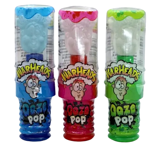 Льодяник Warheads Sour Ooze Pop зі смаком фруктів з рідкою кислою начинкою 40г (BBD 01/2026) - фото 5