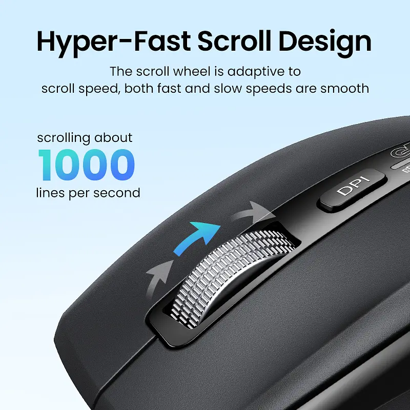 Маніпулятор миша бездротова UGREEN M751 Multi-mode Wireless Mouse Black (UGR-45792) - фото 4