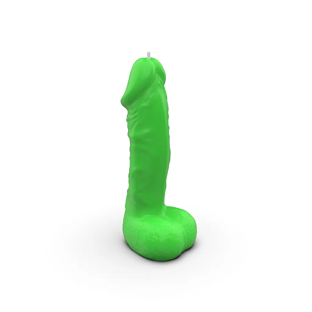 Свічка член Pure Bliss 18 см Green - фото 4