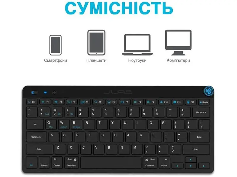 Клавіатура JLAB Go Black (IEUKGOKEYBRBLK4) - фото 8