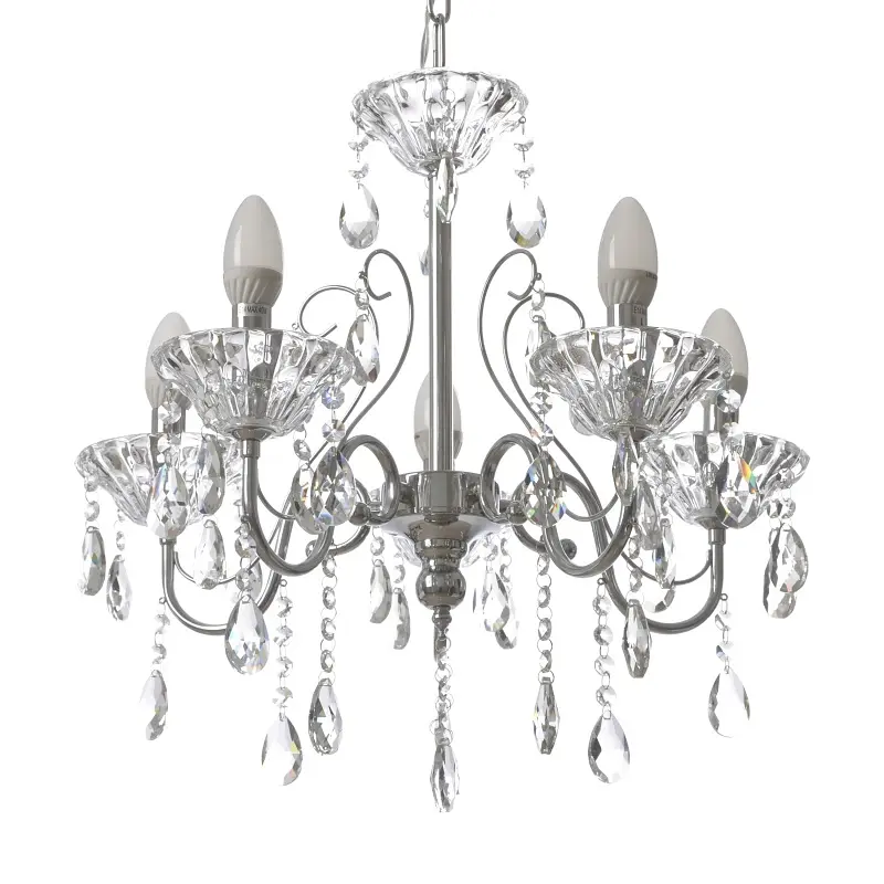 Люстра свеча Brille подвесная хрустальная E14 60W (BCL-655S/5) - фото 2