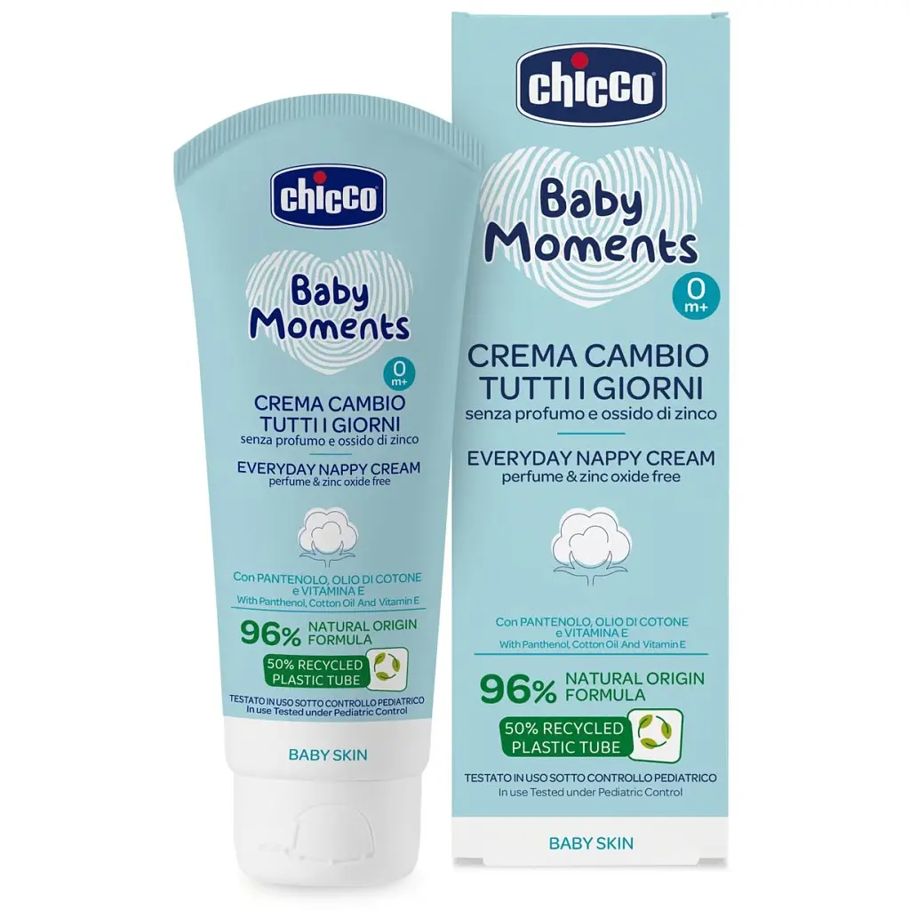 Дитячий крем Chicco Baby Moments захисний щоденний з патенолом під підгузок 100 мл (11641.00) - фото 3