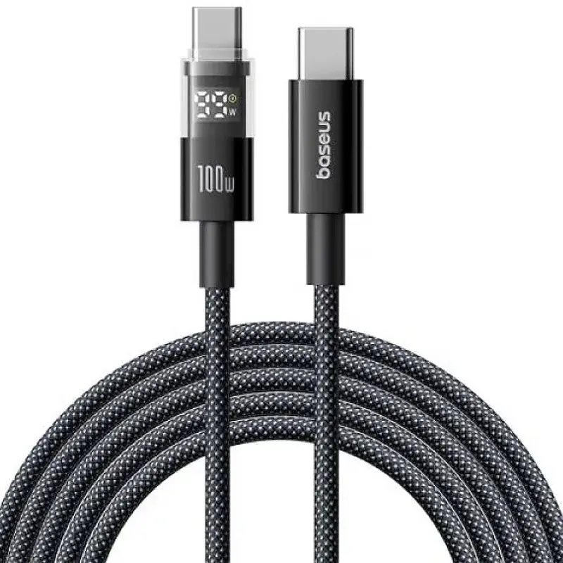 Дата кабель Baseus Display 2 Type-C to Type-C 100W (2m) (P10382702) Cosmic Black - фото 2