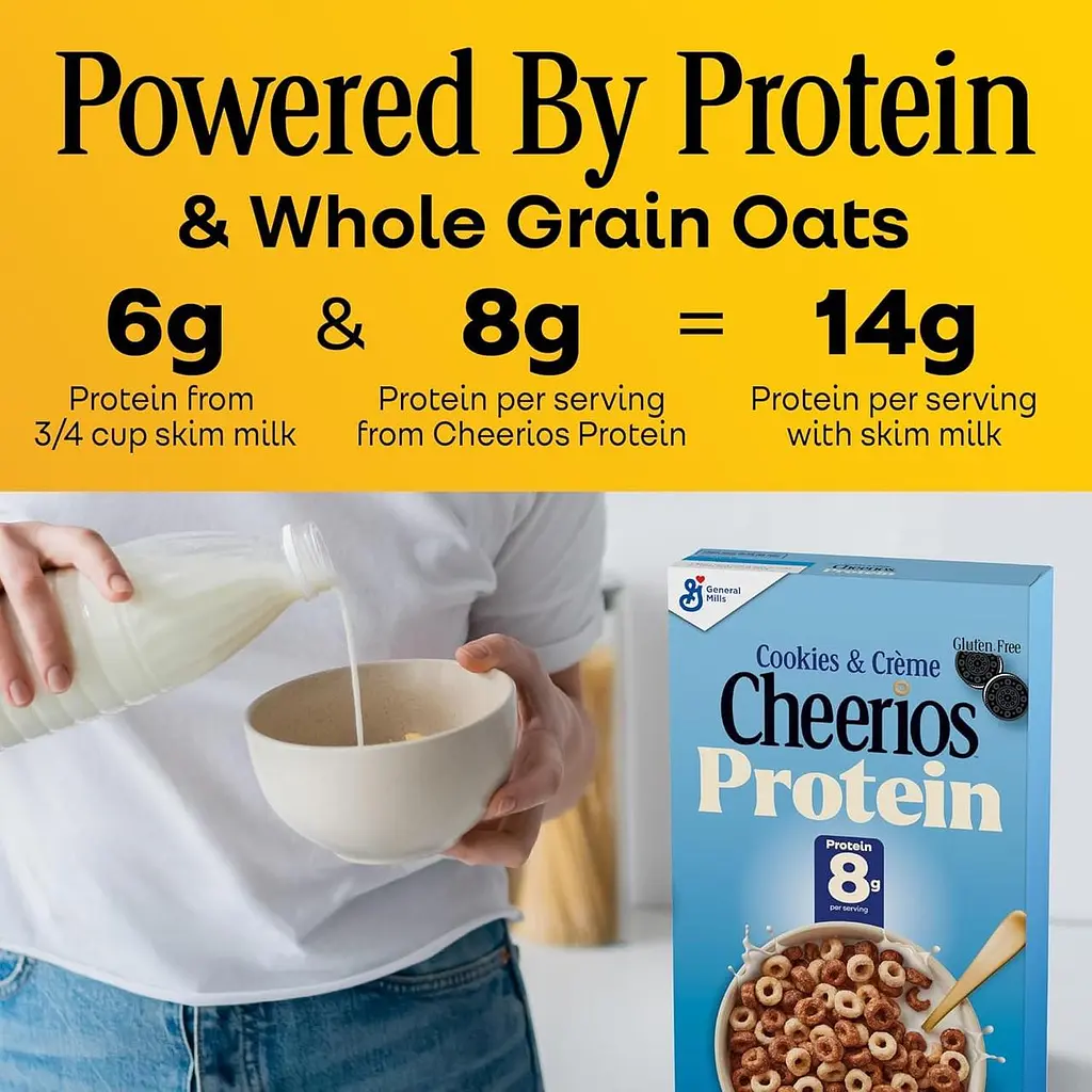 Сухий сніданок General Mills Cheerios Protein Cookies and Creme 425г - фото 5