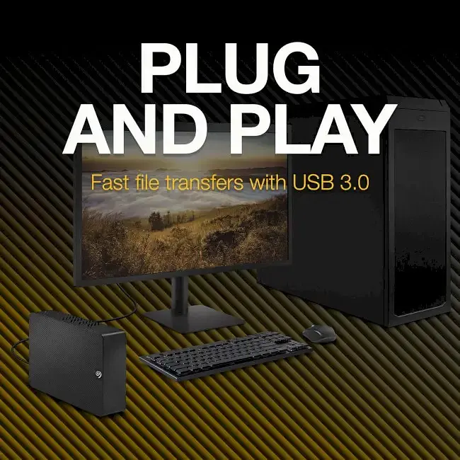Зовнішній жорсткий диск 3.5" USB 4.0TB Seagate Expansion Desktop Black (STKP4000400) - фото 9