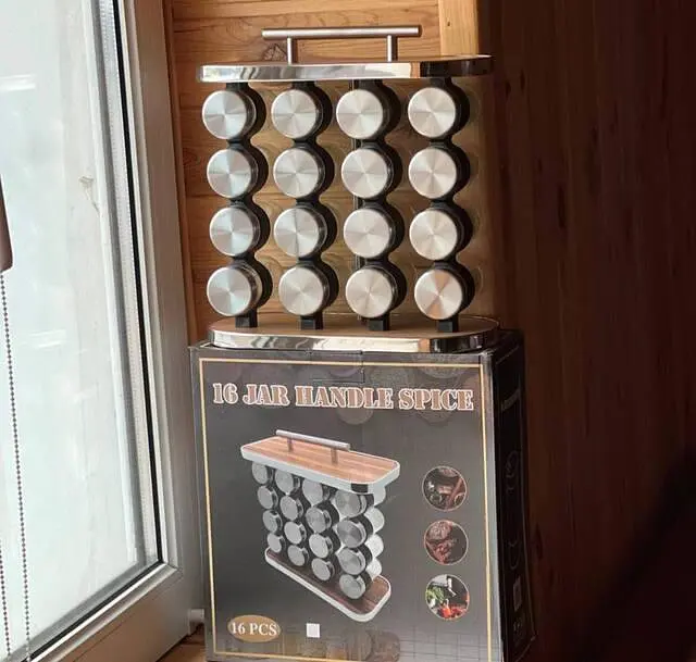 Набор для хранения сыпучих специй 16 шт баночек стеклянные емкости спецовники для приправ на подставке 16 в 1 - фото 8
