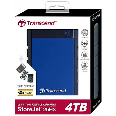 Зовнішній жорсткий диск 2.5" 4TB Transcend (TS4TSJ25H3B) - фото 4