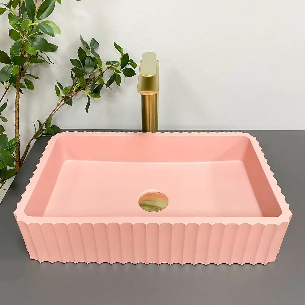Умивальник VBI Florentia pink matt накладний VBI-015005, Цветной - фото 3