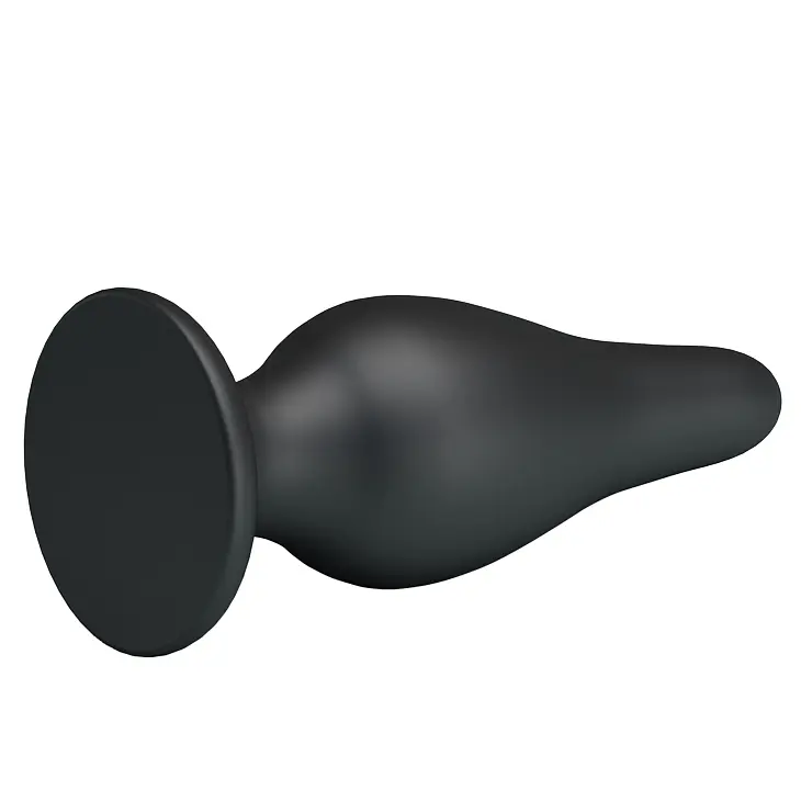 Анальная пробка - Pretty Love Sturdy Silicone Anal Plug Black - фото 4