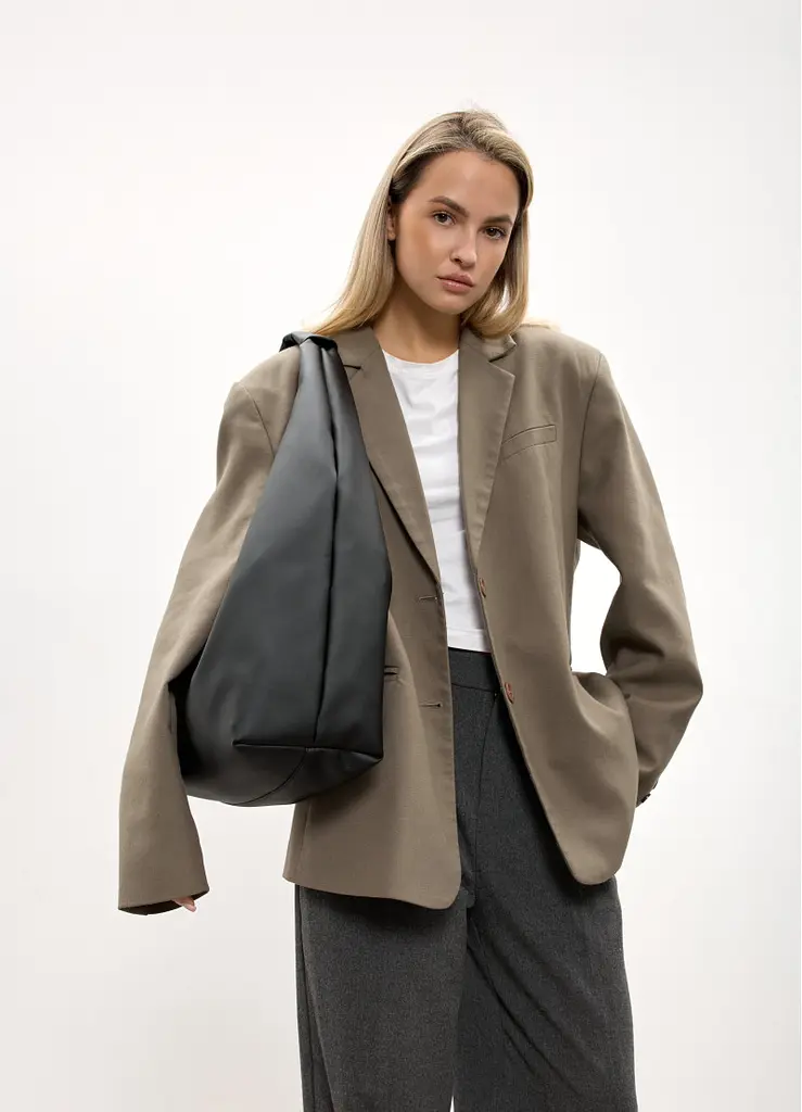 Сумка жіноча Sambag HOBO L чорний 34 х 37 х 16 см (53300001) - фото 7