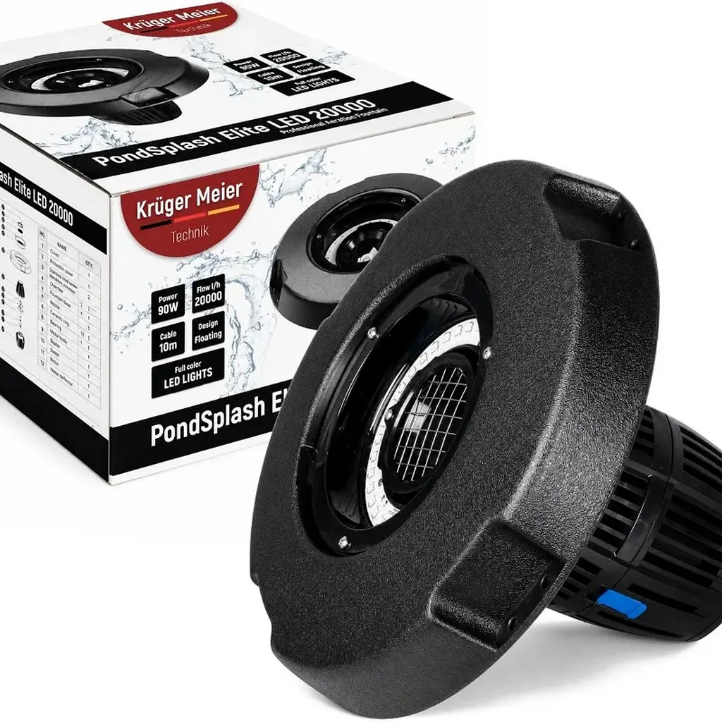 Фонтан, аератор для ставка Kruger Meier PondSplash Elite LED 40000 з LED-підсвіткою 40000 л/год - фото 4