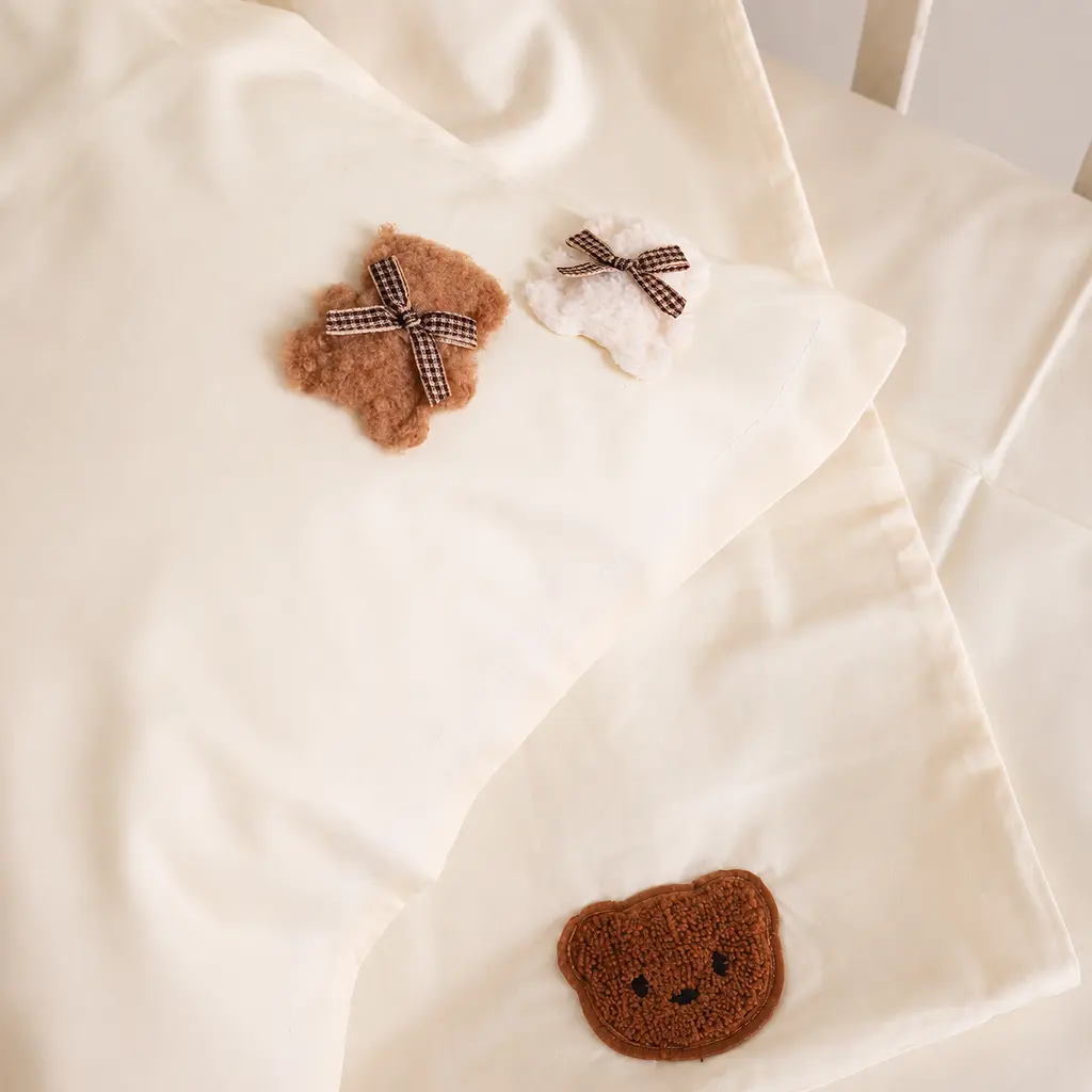Дитяча постільна білизна MIRSON LITTLE KIDS Poplin Edition Teddy Bear Milky White 110х160см (2200013086406) - фото 10